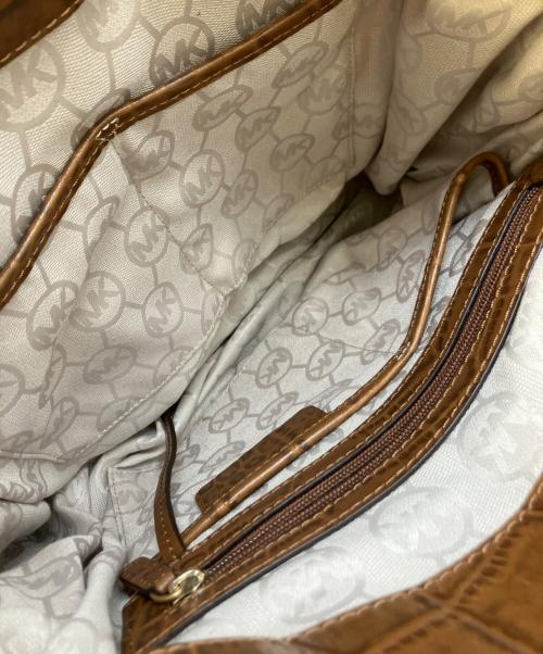 MICHAEL KORS（マイケル・コース）MICHAEL KORS (マイケル・コース) トートバッグ アイボリー×ブラウンの古着・服飾アイテム