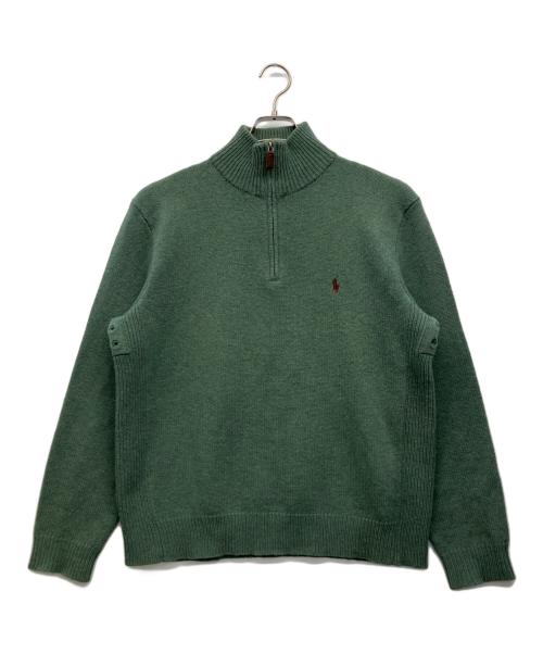 POLO RALPH LAUREN（ポロ・ラルフローレン）POLO RALPH LAUREN (ポロ・ラルフローレン) ハーフジップニット グリーン サイズ:XLの古着・服飾アイテム