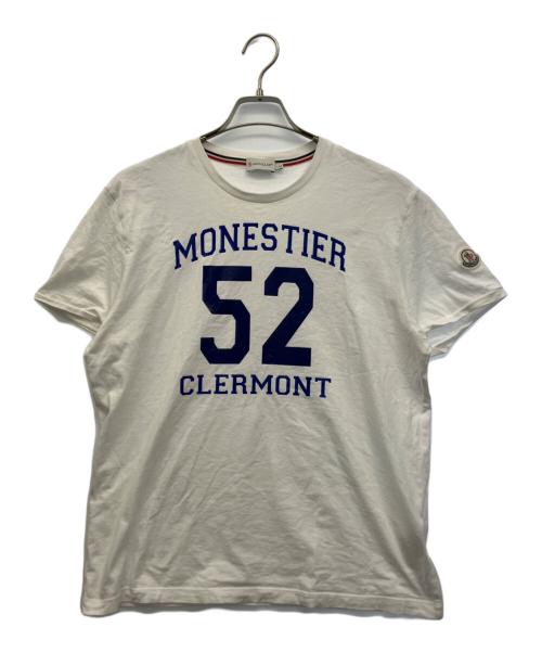 MONCLER（モンクレール）MONCLER (モンクレール) 半袖Tシャツ ホワイト サイズ:Lの古着・服飾アイテム