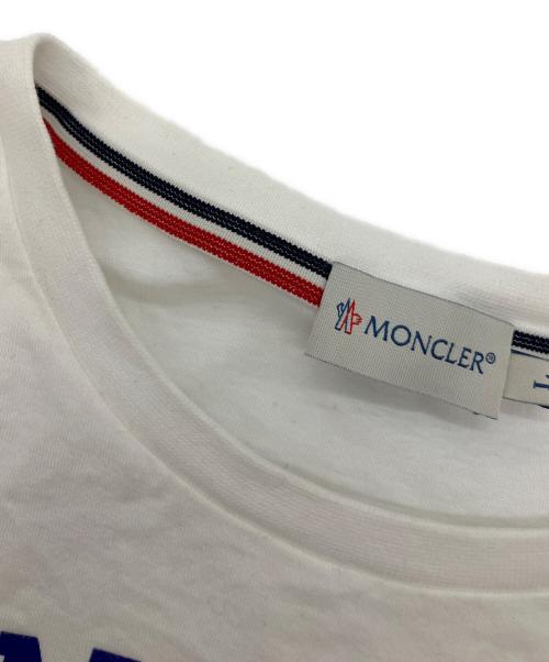 MONCLER（モンクレール）MONCLER (モンクレール) 半袖Tシャツ ホワイト サイズ:Lの古着・服飾アイテム