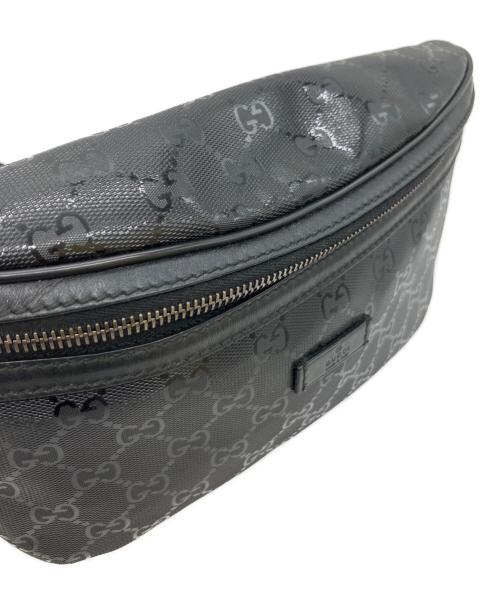 GUCCI（グッチ）GUCCI (グッチ) GGインプリメ ベルトバッグ ブラックの古着・服飾アイテム