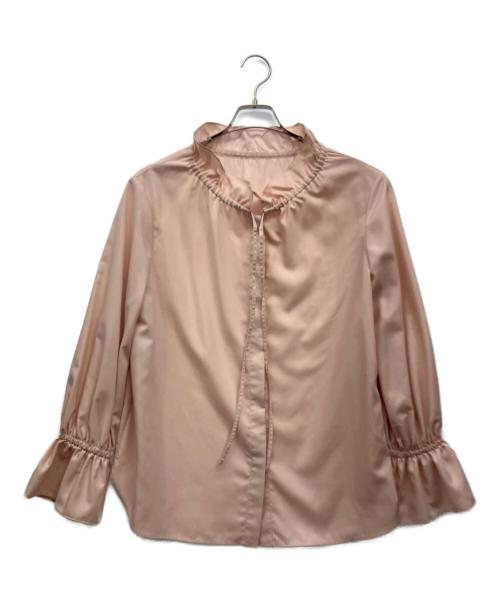 UNITED ARROWS（ユナイテッドアローズ）UNITED ARROWS (ユナイテッドアローズ) フリルカラー フレアスリーブ ブラウス ピンク サイズ:‐の古着・服飾アイテム