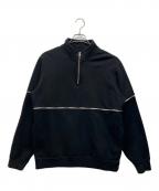SUPREMEシュプリーム）の古着「ハーフジップスウェット」｜ブラック