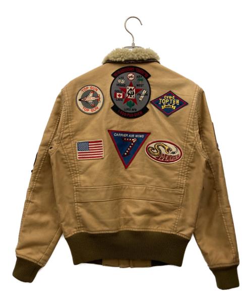 AVIREX（アヴィレックス）AVIREX (アヴィレックス) G-1 ブラックエイセス フライトジャケット ベージュ サイズ:Mの古着・服飾アイテム