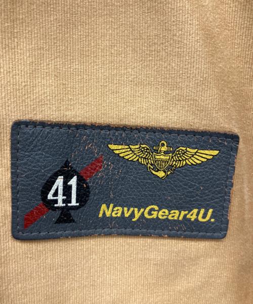 AVIREX（アヴィレックス）AVIREX (アヴィレックス) G-1 ブラックエイセス フライトジャケット ベージュ サイズ:Mの古着・服飾アイテム