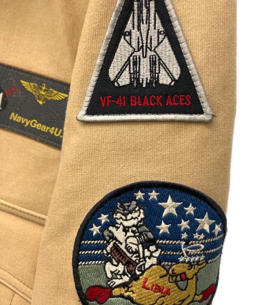 AVIREX（アヴィレックス）AVIREX (アヴィレックス) G-1 ブラックエイセス フライトジャケット ベージュ サイズ:Mの古着・服飾アイテム