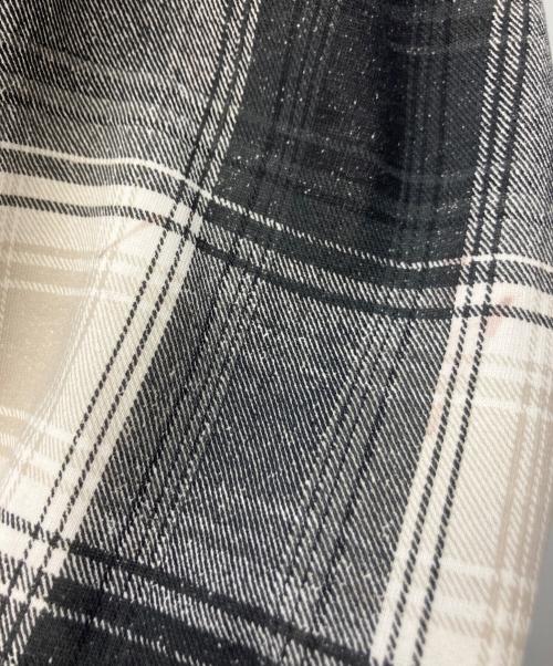 NIKE（ナイキ）NIKE (ナイキ) Supreme (シュプリーム) Plaid Hooded Sweatshirt ブラック×ホワイト サイズ:Mの古着・服飾アイテム