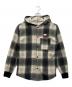 NIKE（ナイキ）の古着「Plaid Hooded Sweatshirt」｜ブラック×ホワイト