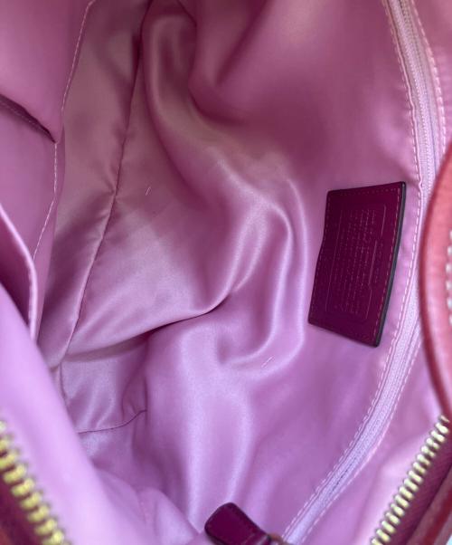 COACH（コーチ）COACH (コーチ) ワンショルダーバッグ ベージュ×レッドの古着・服飾アイテム