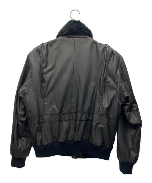 GENUINE LEATHER（ジェニュインレザー）GENUINE LEATHER (ジェニュインレザー) レザージャケット ブラック サイズ:-の古着・服飾アイテム