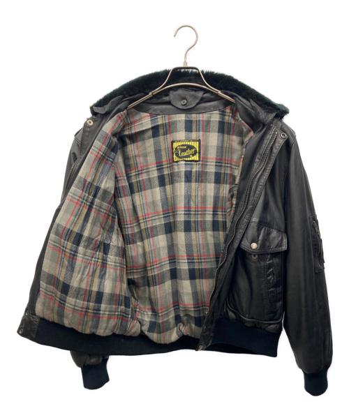 GENUINE LEATHER（ジェニュインレザー）GENUINE LEATHER (ジェニュインレザー) レザージャケット ブラック サイズ:-の古着・服飾アイテム
