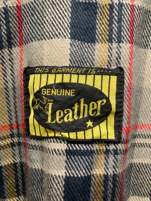GENUINE LEATHER（ジェニュインレザー）GENUINE LEATHER (ジェニュインレザー) レザージャケット ブラック サイズ:-の古着・服飾アイテム