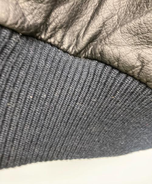 GENUINE LEATHER（ジェニュインレザー）GENUINE LEATHER (ジェニュインレザー) レザージャケット ブラック サイズ:-の古着・服飾アイテム