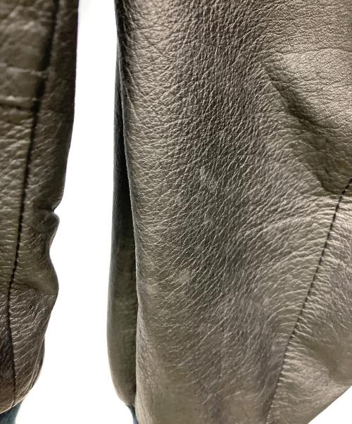 GENUINE LEATHER（ジェニュインレザー）GENUINE LEATHER (ジェニュインレザー) レザージャケット ブラック サイズ:-の古着・服飾アイテム