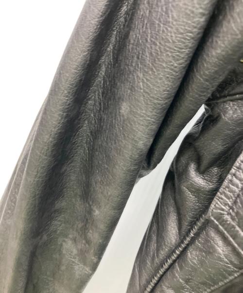 GENUINE LEATHER（ジェニュインレザー）GENUINE LEATHER (ジェニュインレザー) レザージャケット ブラック サイズ:-の古着・服飾アイテム