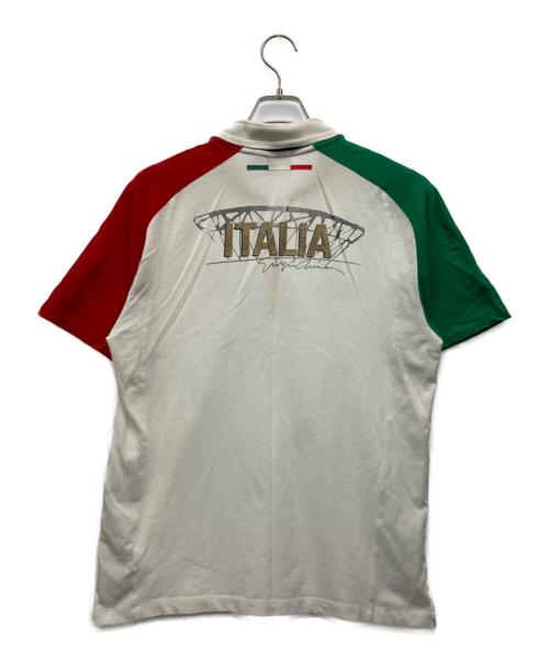 EA7（イーエーセブン）EA7 (イーエーセブン) 半袖ポロシャツ ホワイト×レッド サイズ:XLの古着・服飾アイテム