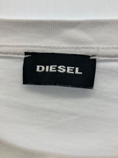 DIESEL（ディーゼル）DIESEL (ディーゼル) 長袖カットソー ホワイト サイズ:Mの古着・服飾アイテム