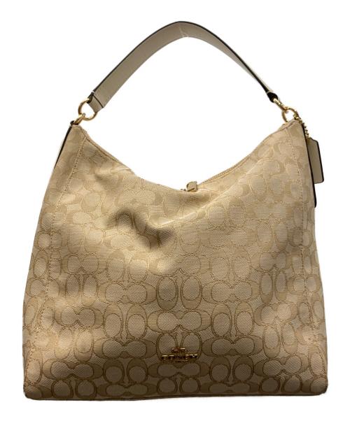 COACH（コーチ）COACH (コーチ) 2WAYショルダーバッグ ベージュ×ホワイトの古着・服飾アイテム