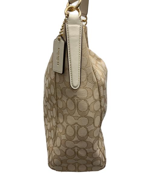 COACH（コーチ）COACH (コーチ) 2WAYショルダーバッグ ベージュ×ホワイトの古着・服飾アイテム
