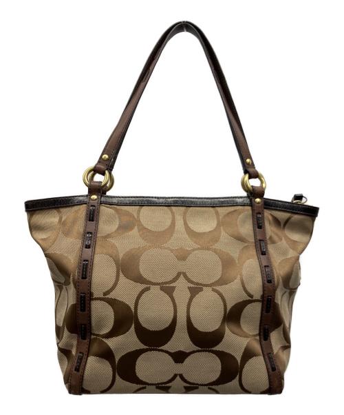 COACH（コーチ）COACH (コーチ) トートバッグ ベージュ×ブラウンの古着・服飾アイテム