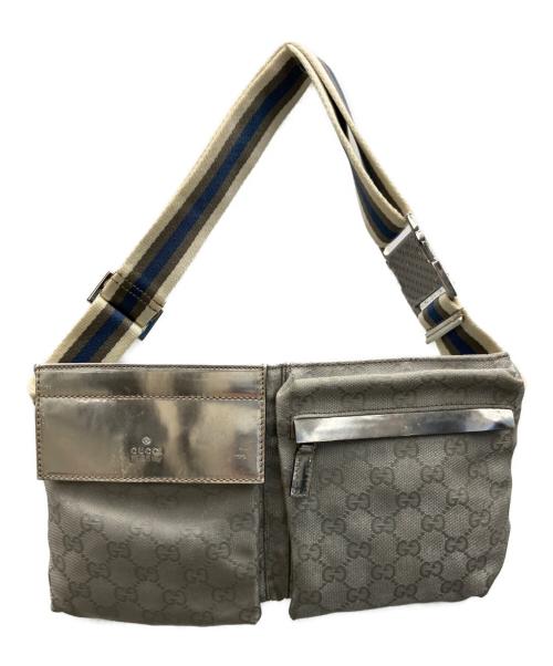 GUCCI（グッチ）GUCCI (グッチ) ウエストポーチ ライトグレーの古着・服飾アイテム