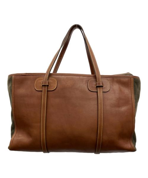 LOEWE（ロエベ）LOEWE (ロエベ) トートバッグ グリーン×ブラウンの古着・服飾アイテム