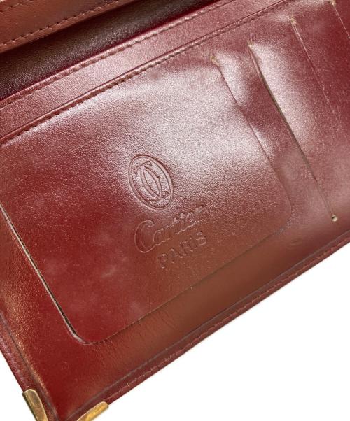 Cartier（カルティエ）Cartier (カルティエ) 札入れ ワインレッドの古着・服飾アイテム