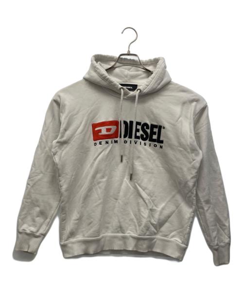DIESEL（ディーゼル）DIESEL (ディーゼル) プルオーバーパーカー ホワイト サイズ:XSの古着・服飾アイテム