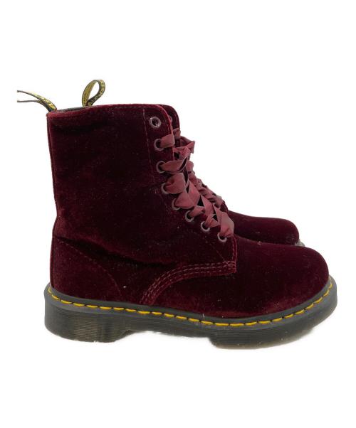 Dr.Martens（ドクターマーチン）Dr.Martens (ドクターマーチン) PASCAL VELVET レッド サイズ:UK4の古着・服飾アイテム