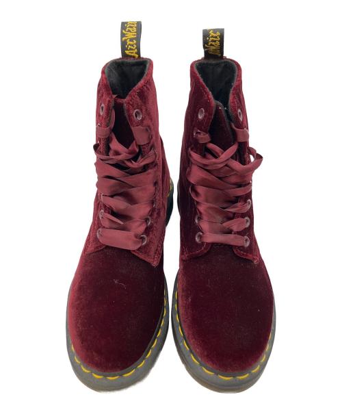Dr.Martens（ドクターマーチン）Dr.Martens (ドクターマーチン) PASCAL VELVET レッド サイズ:UK4の古着・服飾アイテム