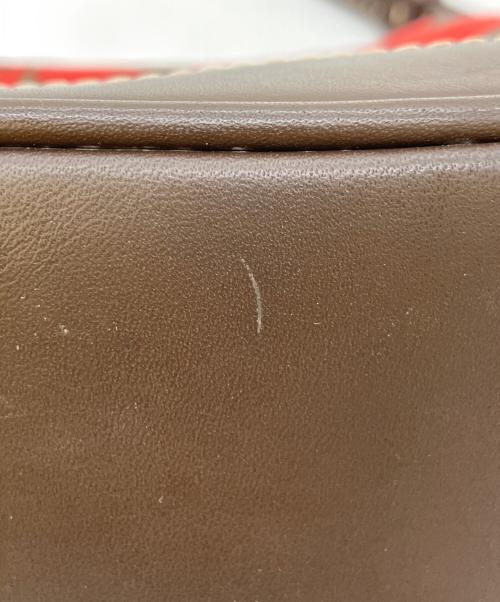 COACH（コーチ）COACH (コーチ) ハンドバッグ レッド×ブラウンの古着・服飾アイテム
