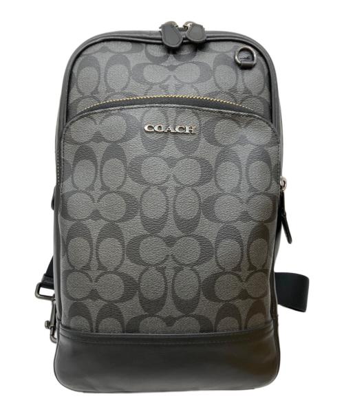 COACH（コーチ）COACH (コーチ) ボディーバッグ グレー×ブラックの古着・服飾アイテム