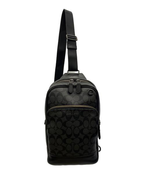 COACH（コーチ）COACH (コーチ) ボディーバッグ グレー×ブラックの古着・服飾アイテム