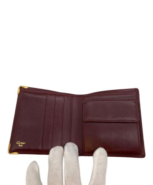 Cartier（カルティエ）Cartier (カルティエ) 2つ折り財布 ワインレッドの古着・服飾アイテム