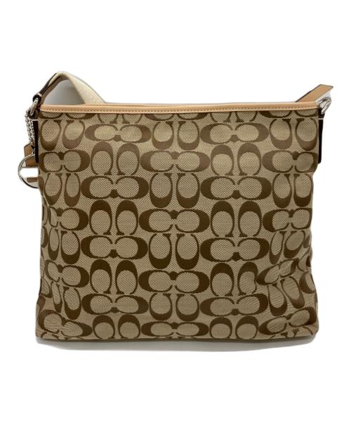 COACH（コーチ）COACH (コーチ) ショルダーバッグ ベージュ×ピンクの古着・服飾アイテム