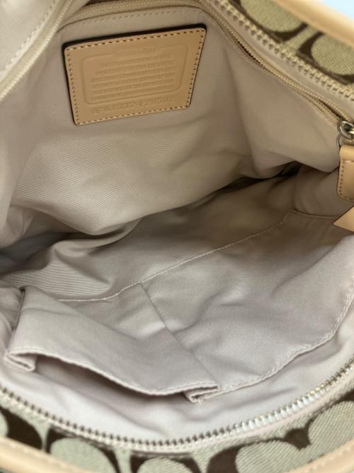 COACH（コーチ）COACH (コーチ) ショルダーバッグ ベージュ×ピンクの古着・服飾アイテム
