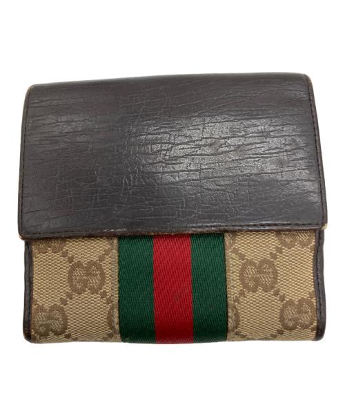 GUCCI（グッチ）GUCCI (グッチ) 2つ折り財布 ブラウンの古着・服飾アイテム