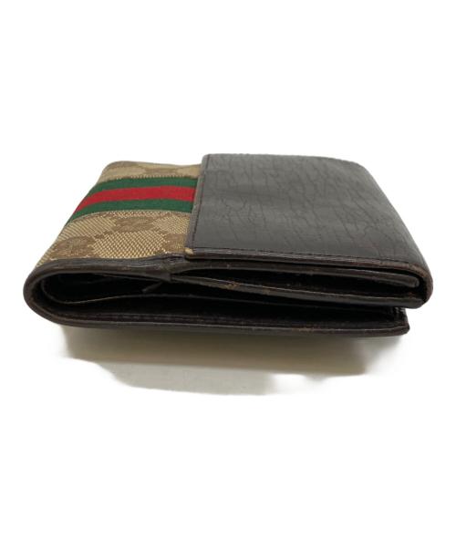 GUCCI（グッチ）GUCCI (グッチ) 2つ折り財布 ブラウンの古着・服飾アイテム