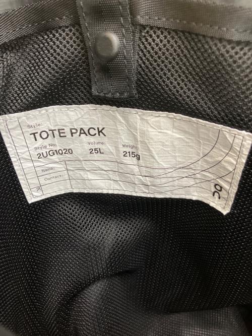on（オン）On (オン) TOTE PACK ブラックの古着・服飾アイテム