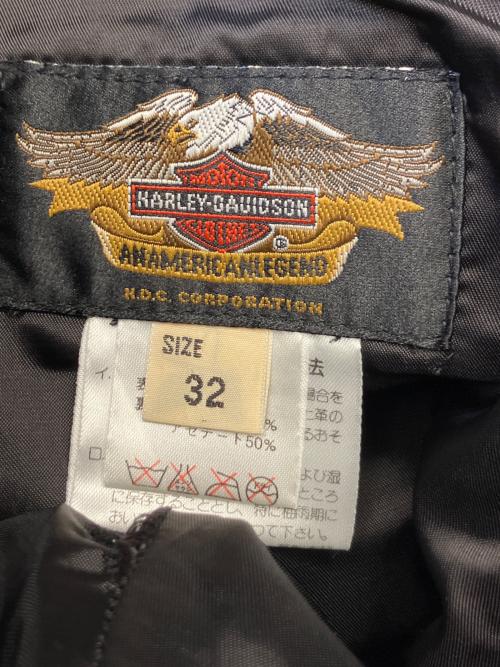 HARLEY-DAVIDSON（ハーレーダビッドソン）HARLEY-DAVIDSON (ハーレーダビッドソン) レザーパンツ ブラック サイズ:32の古着・服飾アイテム