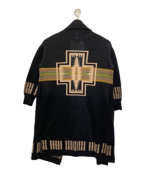 PENDLETON（ペンドルトン）PENDLETON (ペンドルトン) B:MING by BEAMS (ビーミングバイビームス) 厚手カーディガン ブラック×ベージュ サイズ:Freeの古着・服飾アイテム