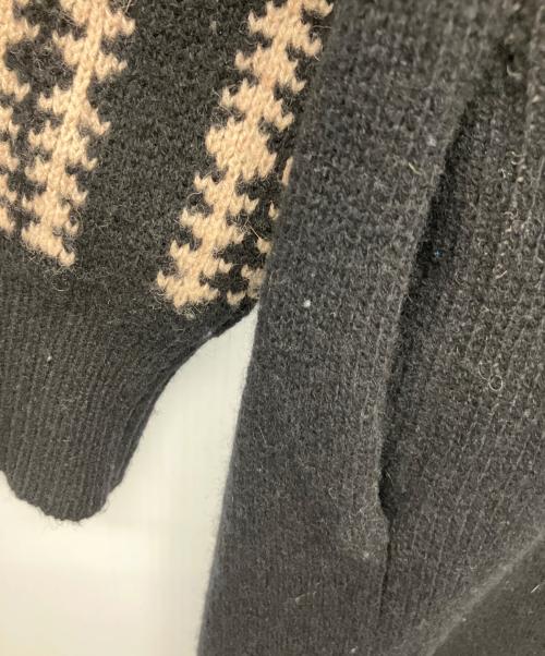 PENDLETON（ペンドルトン）PENDLETON (ペンドルトン) B:MING by BEAMS (ビーミングバイビームス) 厚手カーディガン ブラック×ベージュ サイズ:Freeの古着・服飾アイテム