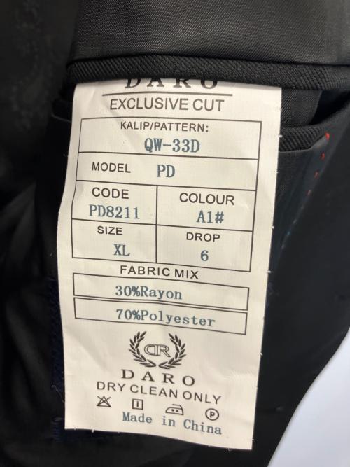 DARO（ダロ）DARO (ダロ) セットアップスーツ ブラック サイズ:XLの古着・服飾アイテム
