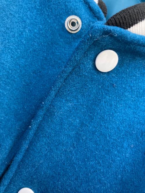 9090（9090）9090 (9090) スタジャン ブルー×ホワイト サイズ:XLの古着・服飾アイテム