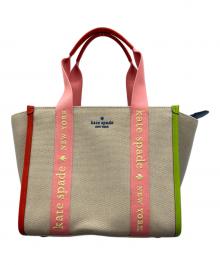 Kate Spade（ケイトスペード）の古着「2WAYバッグ」｜ベージュ×マルチカラー