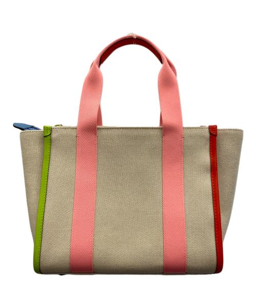 Kate Spade（ケイトスペード）Kate Spade (ケイトスペード) 2WAYバッグ ベージュ×マルチカラーの古着・服飾アイテム