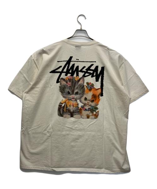 stussy（ステューシー）stussy (ステューシー) プリントTシャツ ホワイト サイズ:XXLの古着・服飾アイテム