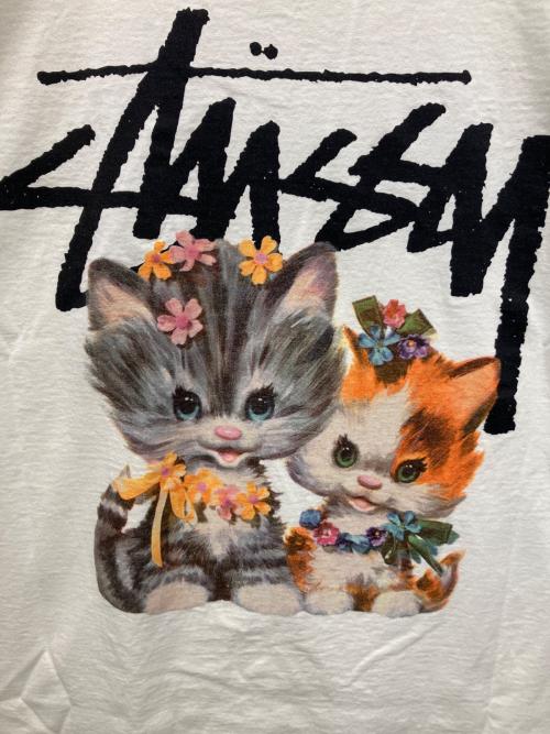 stussy（ステューシー）stussy (ステューシー) プリントTシャツ ホワイト サイズ:XXLの古着・服飾アイテム