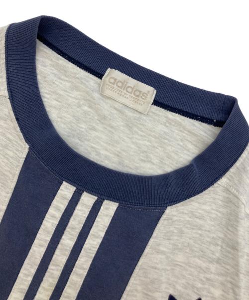 adidas Originals（アディダスオリジナル）adidas originals (アディダスオリジナル) 半袖カットソー グレー×ネイビー サイズ:Lの古着・服飾アイテム