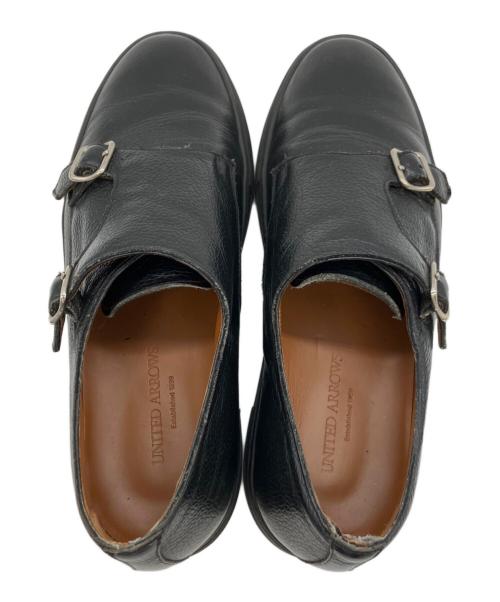 UNITED ARROWS（ユナイテッドアローズ）UNITED ARROWS (ユナイテッドアローズ) ダブルモンクスニーカー ブラック サイズ:41の古着・服飾アイテム